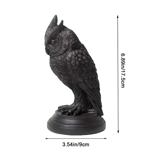 Gothic Crow Candle Holder – Retro Black Resin Owl & Raven Candlestick for Halloween & Home Decor